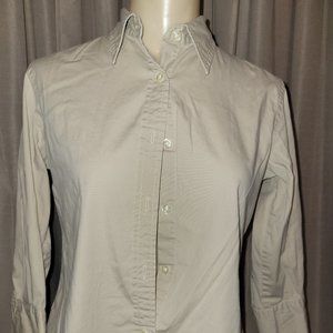 Tan Long Sleeved Lauren Ralph Lauren button down blouse